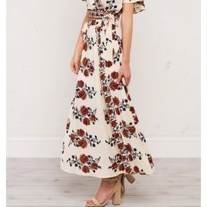 NWT Floral Maxi with High Slit